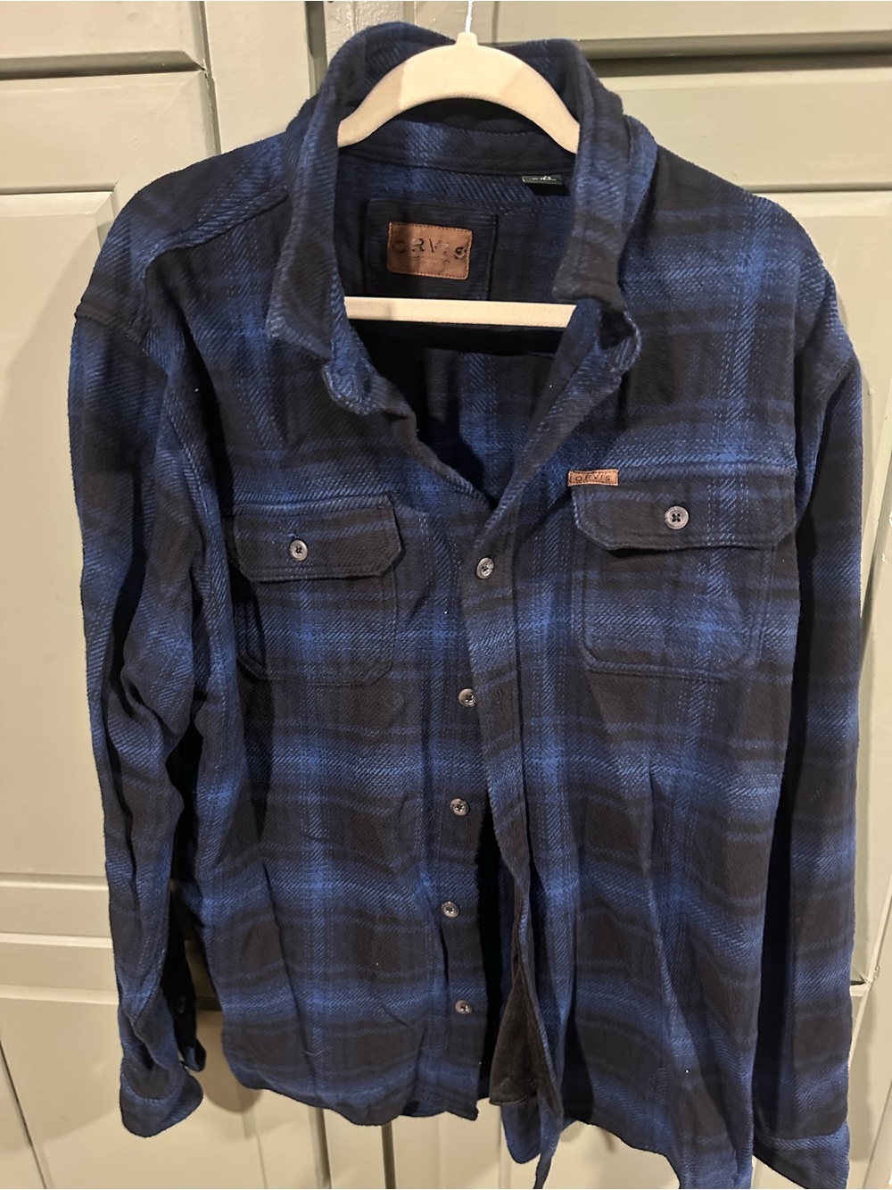 Or is Men's Blue Plaid Button-Up Shirt Thicker Made